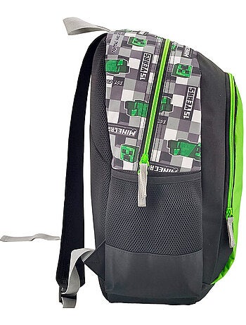 Mochila minecraft premium de poliéster con motivo pixelado