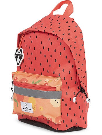 Mochila mini niña POL FOX TUTTI FRUTTI roja y naranja motivo fruta infantil
