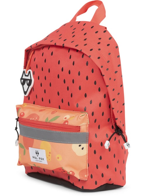 Mochila mini niña POL FOX TUTTI FRUTTI roja y naranja motivo fruta infantil - Kiabi Mochila mini niña POL FOX TUTTI FRUTTI roja y naranja motivo fruta infantil - Kiabi