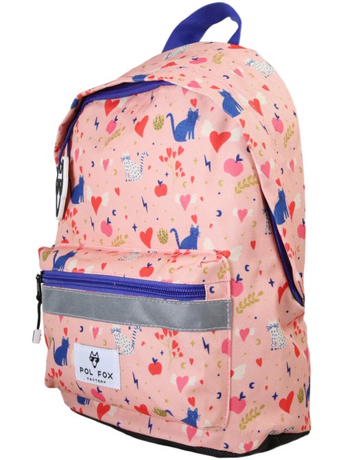 Mochila mini niña preescolar POL FOX Dream rosa motivo gato y corazón - Kiabi Mochila mini niña preescolar POL FOX Dream rosa motivo gato y corazón - Kiabi
