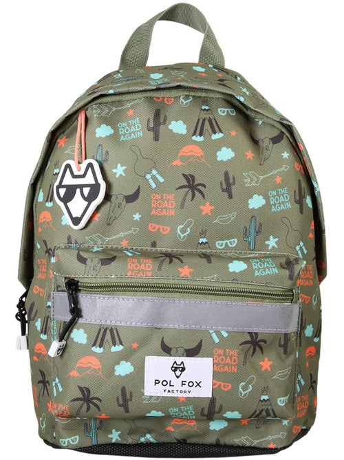 Mochila mini niño preescolar POL FOX Road Trip verde motivo furgoneta y aventura - Kiabi Mochila mini niño preescolar POL FOX Road Trip verde motivo furgoneta y aventura - Kiabi