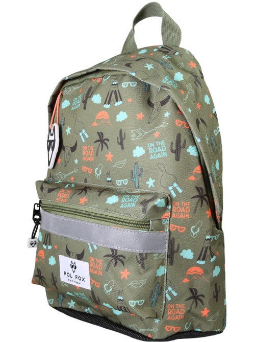 Mochila mini niño preescolar POL FOX Road Trip verde motivo furgoneta y aventura - Kiabi Mochila mini niño preescolar POL FOX Road Trip verde motivo furgoneta y aventura - Kiabi