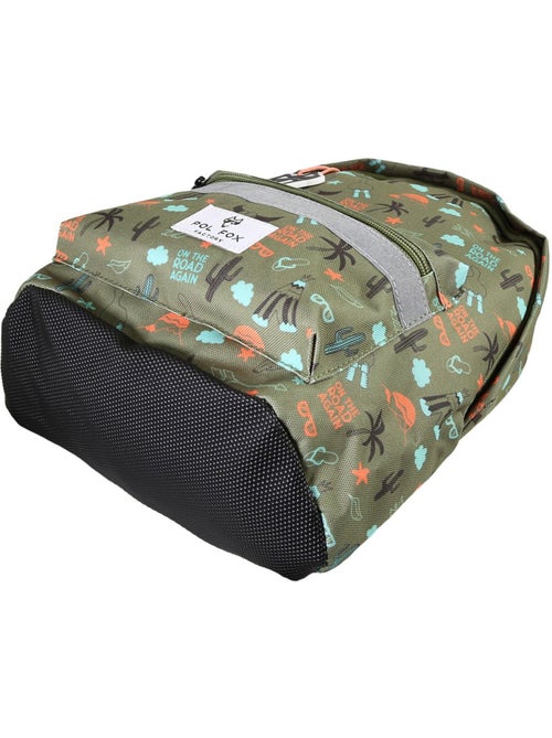 Mochila mini niño preescolar POL FOX Road Trip verde motivo furgoneta y aventura - Kiabi Mochila mini niño preescolar POL FOX Road Trip verde motivo furgoneta y aventura - Kiabi