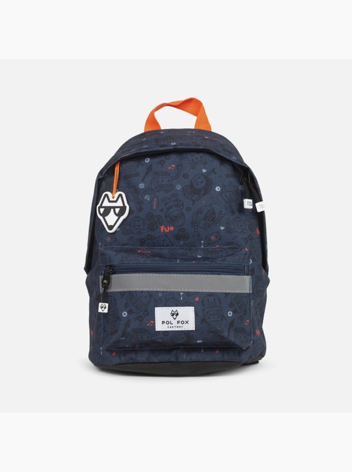 Mochila mini niño preescolar POL FOX Robot azul marino motivo robot - Kiabi Mochila mini niño preescolar POL FOX Robot azul marino motivo robot - Kiabi
