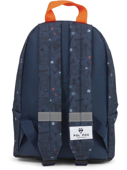 Mochila mini niño preescolar POL FOX Robot azul marino motivo robot - Kiabi Mochila mini niño preescolar POL FOX Robot azul marino motivo robot - Kiabi