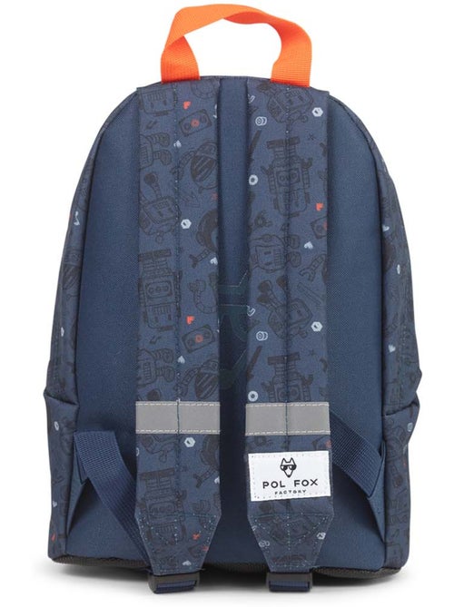 Mochila mini niño preescolar POL FOX Robot azul marino motivo robot - Kiabi Mochila mini niño preescolar POL FOX Robot azul marino motivo robot - Kiabi