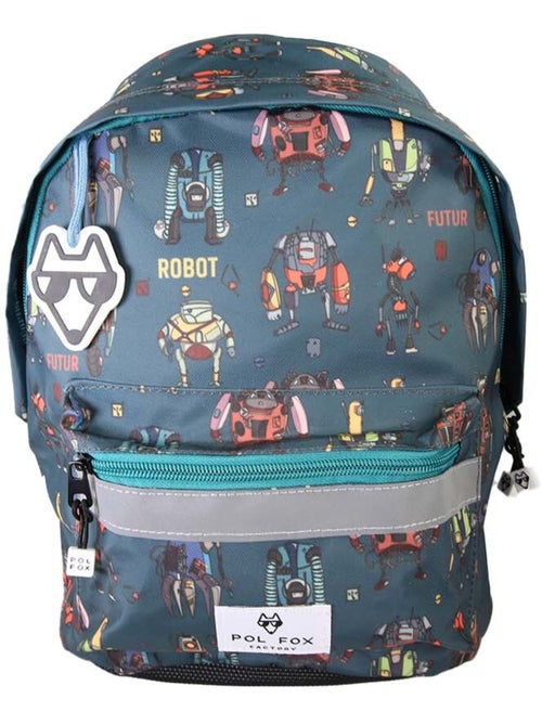 Mochila mini niño preescolar POL FOX Robot azul motivo robot - Kiabi