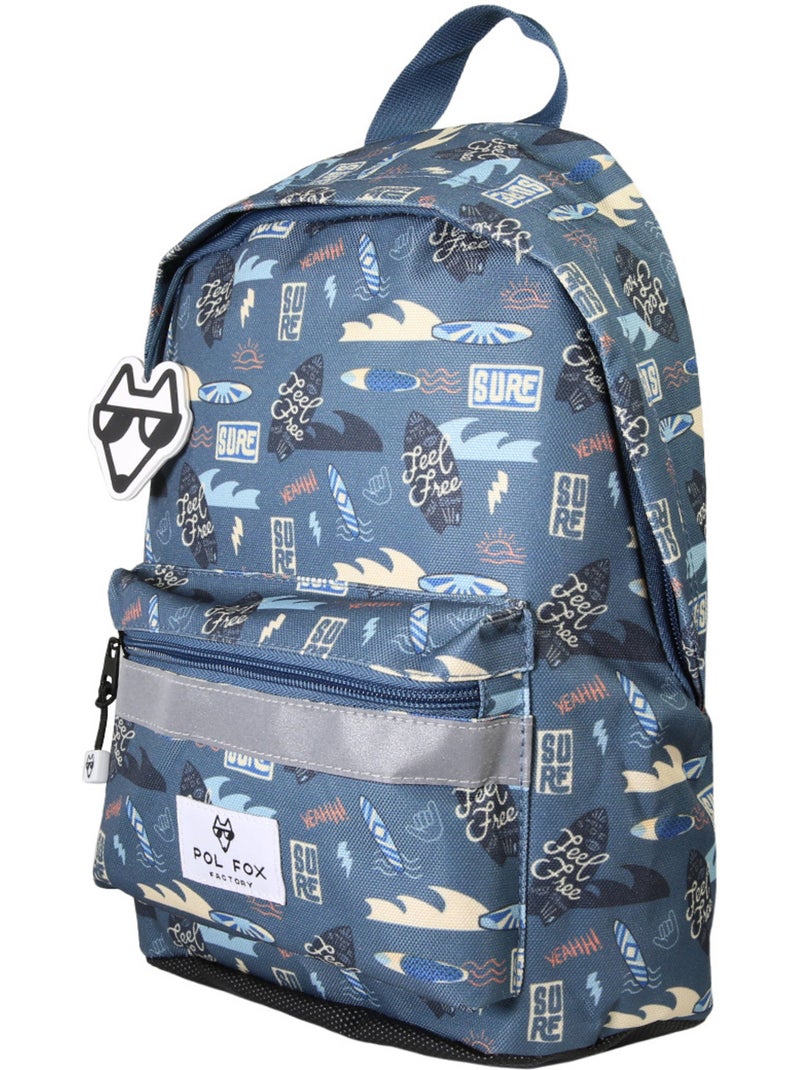Mochila mini niño preescolar POL FOX Surf azul motivo surf y ola Azul - Kiabi