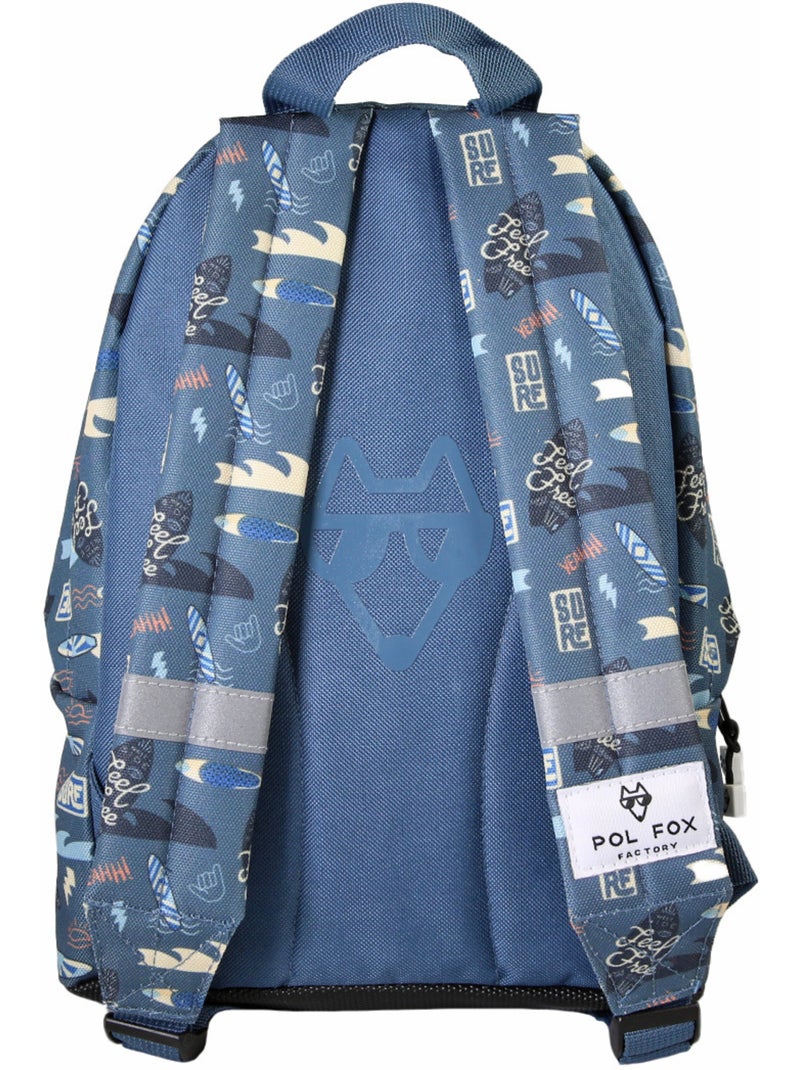 Mochila mini niño preescolar POL FOX Surf azul motivo surf y ola Azul - Kiabi