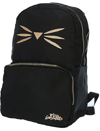 Mochila miss lemonade de tejido sintético con motivo de gato dorado cmp