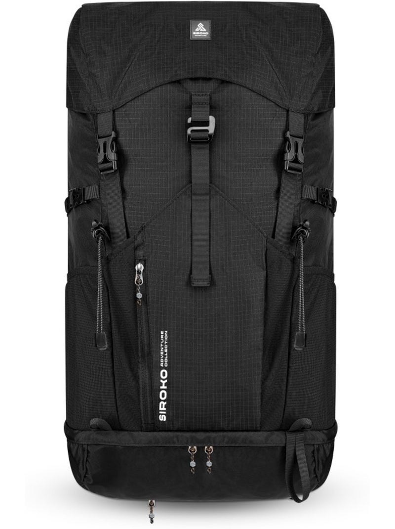 Mochila montaña 35l funda impermeable senderismo hombre y mujer weddell 35 blac Negro - Kiabi