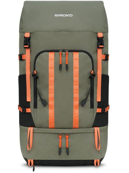 Mochila montaña 50l funda impermeable senderismo hombre y mujer venture 50 gree - Kiabi Mochila montaña 50l funda impermeable senderismo hombre y mujer venture 50 gree - Kiabi