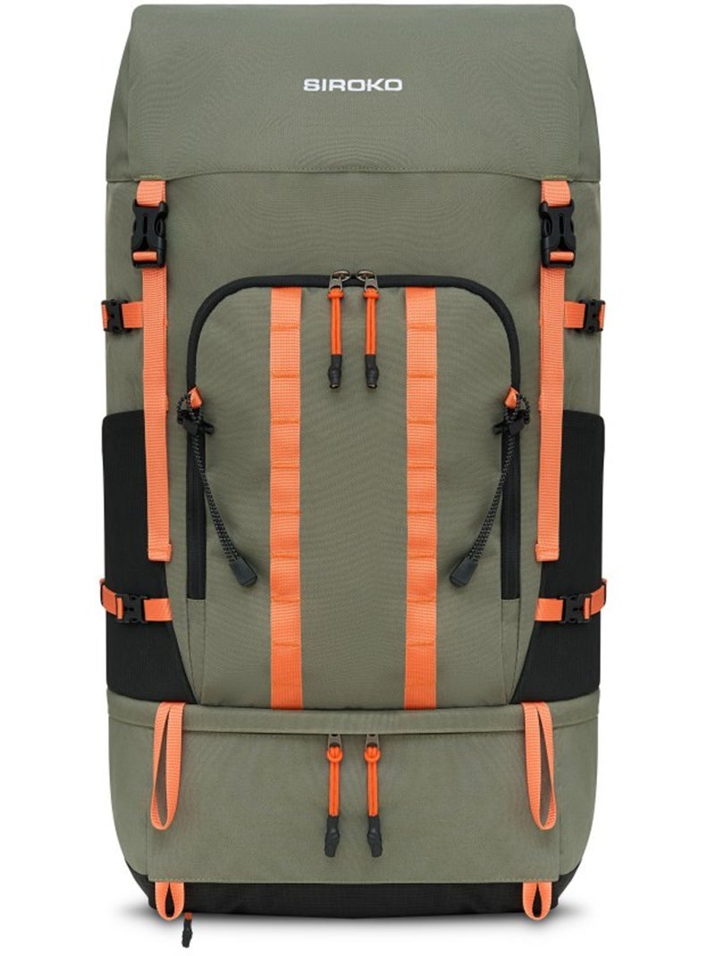 Mochila montaña 50l funda impermeable senderismo hombre y mujer venture 50 gree Verde - Kiabi