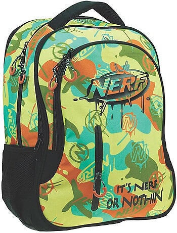 Mochila 'nerf' camuflaje 46 cm – 2 compartimentos con cremallera