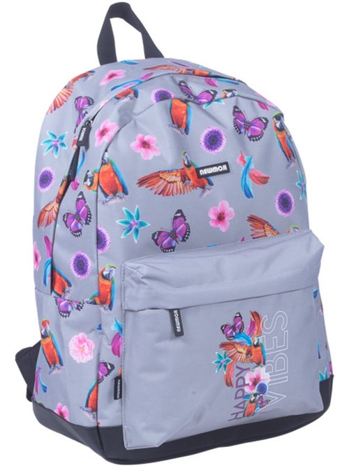 Mochila newmoji 43 cm tropical - bolsillo delantero 'paradise' - Kiabi Mochila newmoji 43 cm tropical - bolsillo delantero 'paradise' - Kiabi