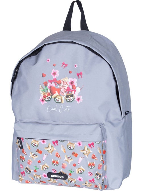 Mochila newmoji cool cats 43 cm con cremallera - Kiabi Mochila newmoji cool cats 43 cm con cremallera - Kiabi