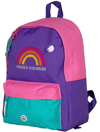 Mochila niña forma borne arcoíris cmp 42x32x16 cm