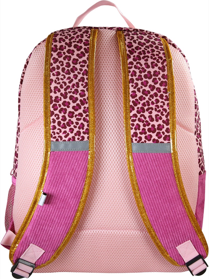 Mochila niña French Disorder de terciopelo 2 compartimentos estampado leopardo rosa Multicolor - Kiabi