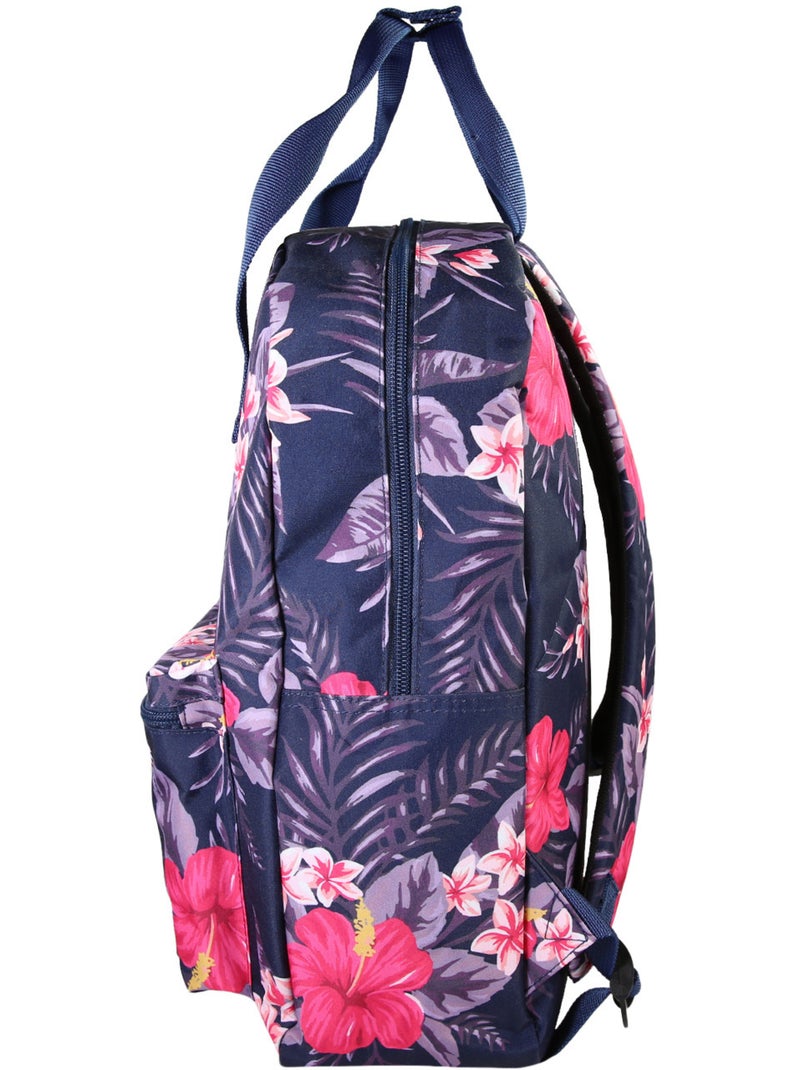 Mochila niña Offshore violeta floral 1 compartimento Azul marino - Kiabi