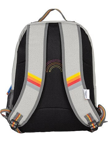 Mochila niño 2 compartimentos FRENCH DISORDER estilo color block retro
