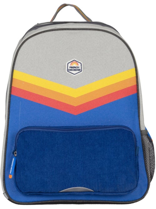 Mochila niño 2 compartimentos FRENCH DISORDER estilo color block retro - Kiabi Mochila niño 2 compartimentos FRENCH DISORDER estilo color block retro - Kiabi