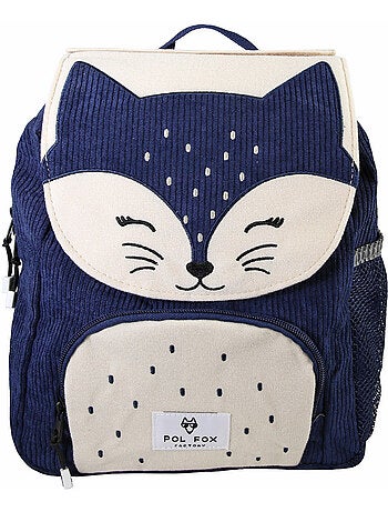 Mochila niño POL FOX FOXY reversible 1 compartimento azul infantil