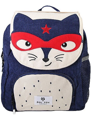 Mochila niño POL FOX FOXY reversible 1 compartimento azul infantil