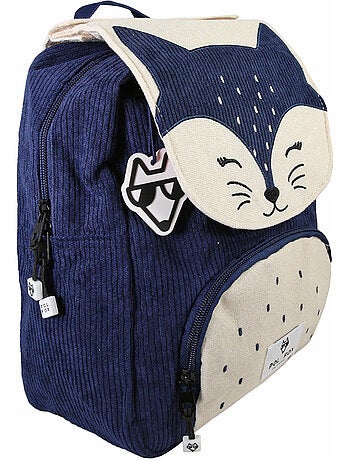 Mochila niño POL FOX FOXY reversible 1 compartimento azul infantil