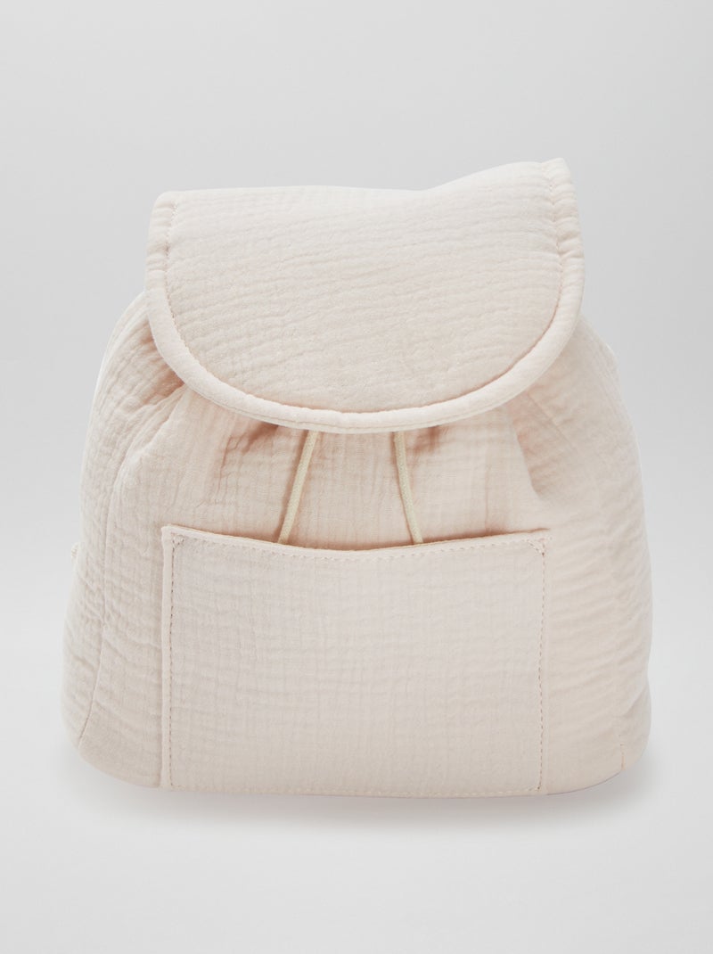 Mochila para bebé de gasa de algodón BEIGE - Kiabi