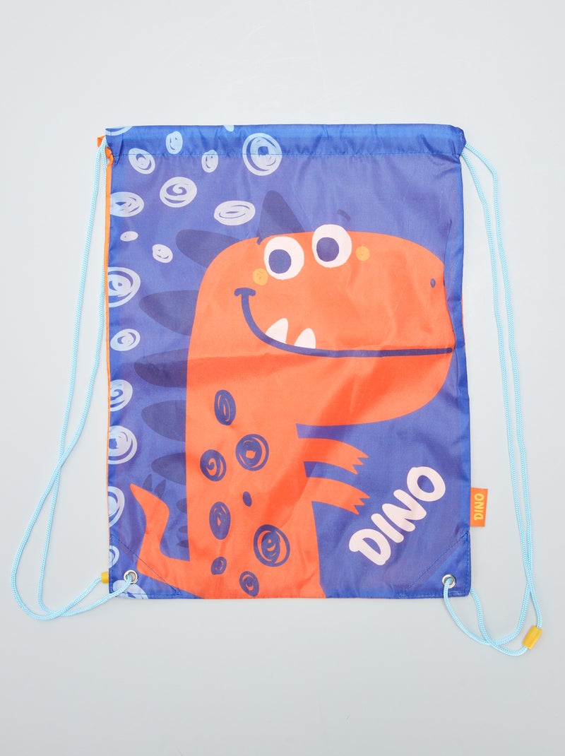 Mochila para la merienda con estampado azul - Kiabi