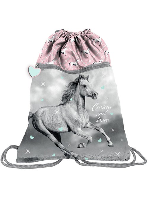 Mochila para piscina y deporte 45 cm con caballos estampados - Kiabi Mochila para piscina y deporte 45 cm con caballos estampados - Kiabi