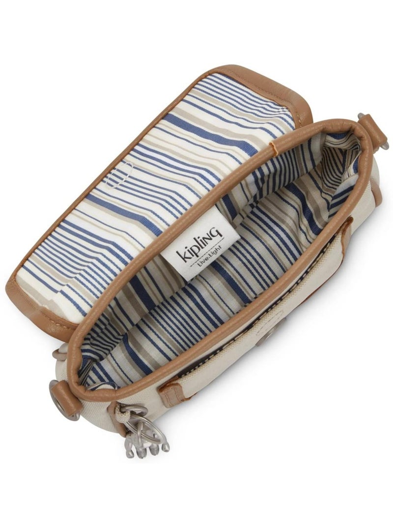Mochila – pequeña inaki s con bandolera convertible en riñonera – kipling Blanco Marrón - Kiabi