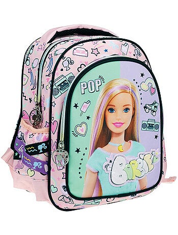 Mochila preescolar barbie power pastels con retrato e iconos