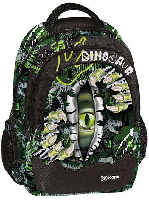 Mochila primaria xscape dino 42 cm, 3 bolsillos con cremallera - poliéster 600d - Kiabi Mochila primaria xscape dino 42 cm, 3 bolsillos con cremallera - poliéster 600d - Kiabi