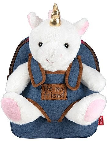 Mochila reversible de infantil unicornio de peluche cmp 25 cm