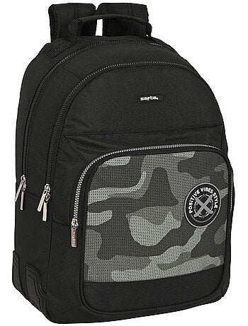 Mochila safta black stone – 2 compartimentos con cremallera 42 x 32 x 15 cm safta