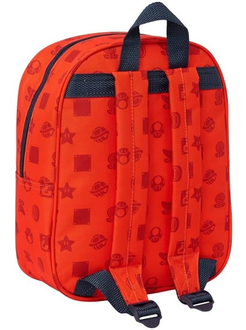 Mochila safta super mario 3d moldeada de tejido sintético Blanco Azul Azul - Kiabi