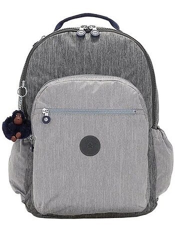 Mochila seoul go tejido denim texturizado kipling 44 cm