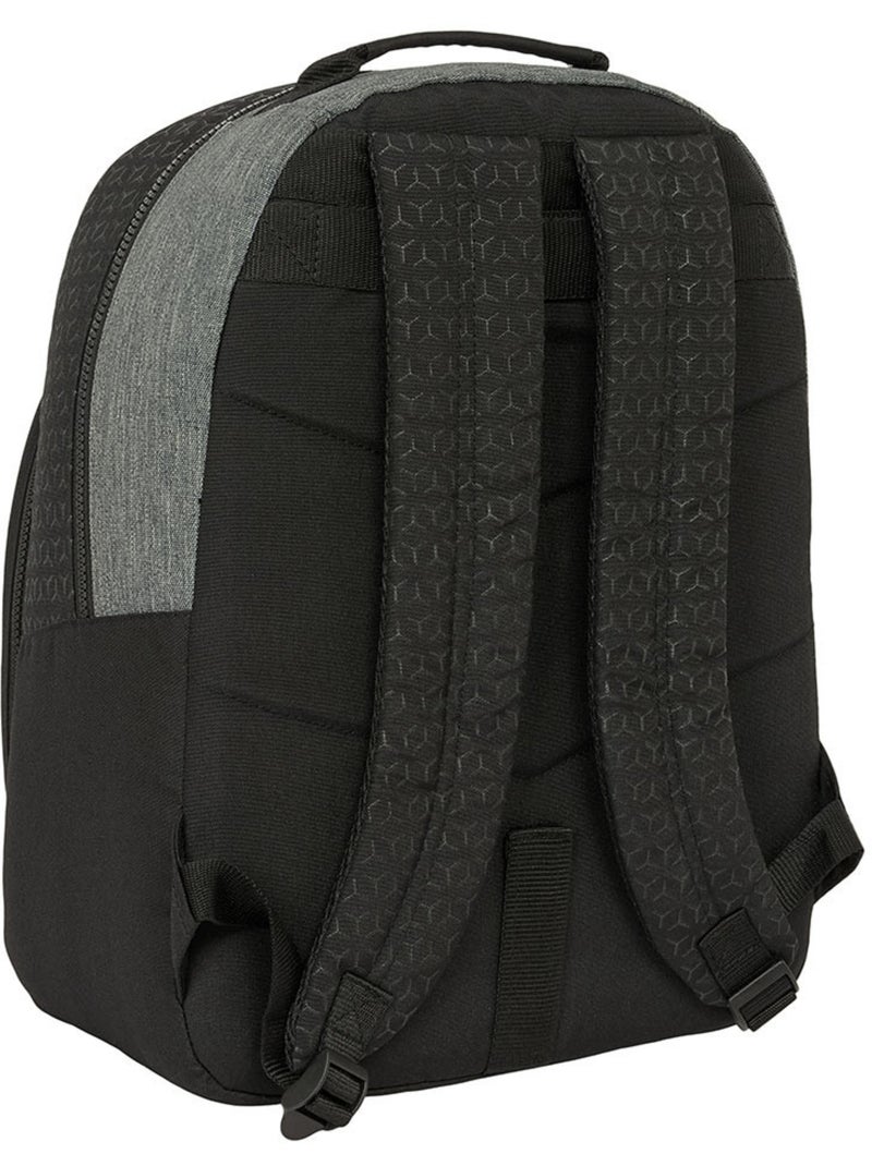 Mochila slim old school de tejido reciclado safta Negro Blanco Gris - Kiabi