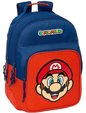 Mochila super mario mamma mia 2 compartimentos con cremallera 32 x 15 x 42