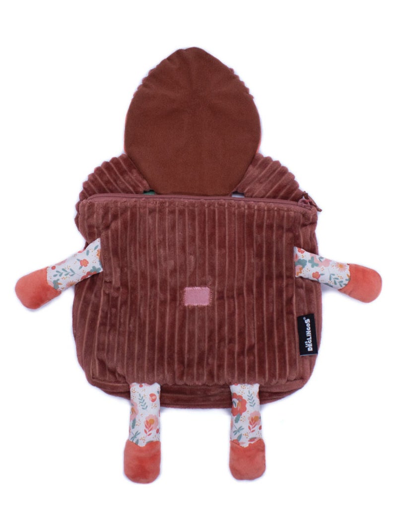 Mochila – terciopelo infantil 25 cm – les déglingos Marrón - Kiabi