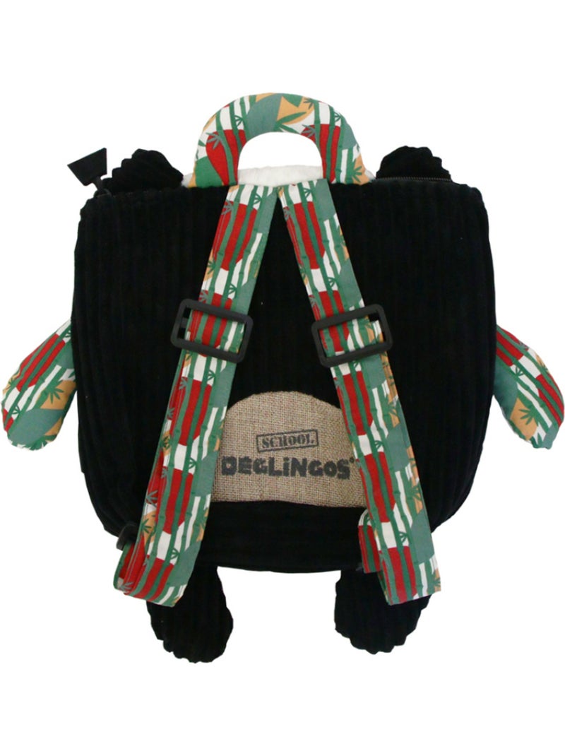 Mochila – terciopelo infantil 25 cm – les déglingos Negro - Kiabi