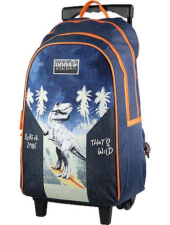 Mochila trolley de dinosaurio con ruedas 45 cm y 4 ruedas