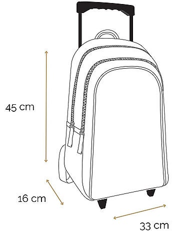 Mochila trolley de dinosaurio con ruedas 45 cm y 4 ruedas