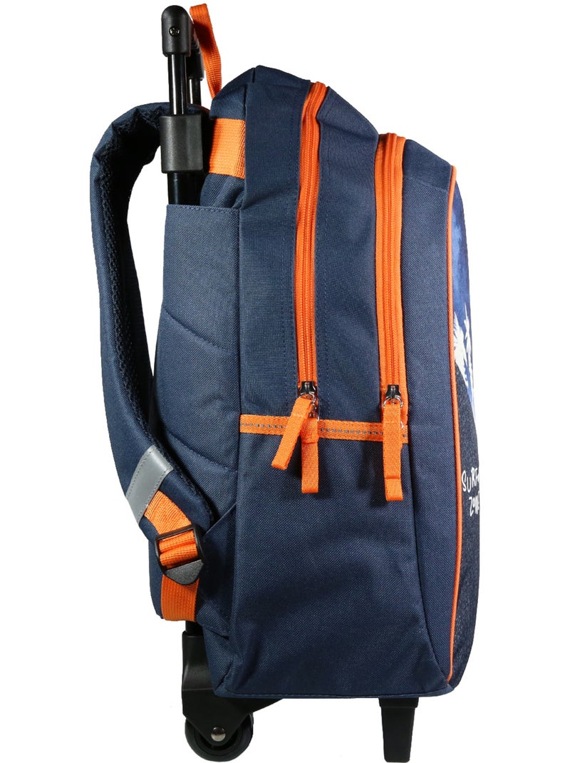 Mochila trolley de dinosaurio con ruedas 45 cm y 4 ruedas Azul - Kiabi