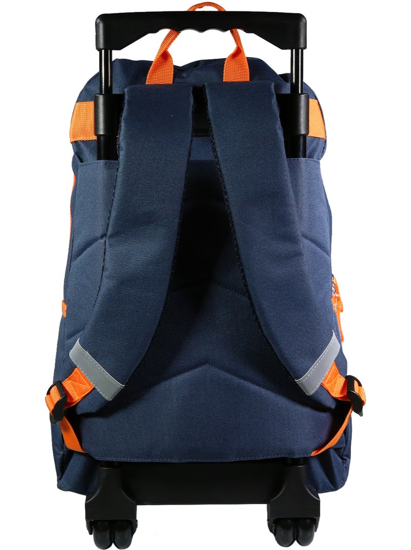 Mochila trolley de dinosaurio con ruedas 45 cm y 4 ruedas Azul - Kiabi