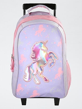 Mochila trolley holográfica unicornio