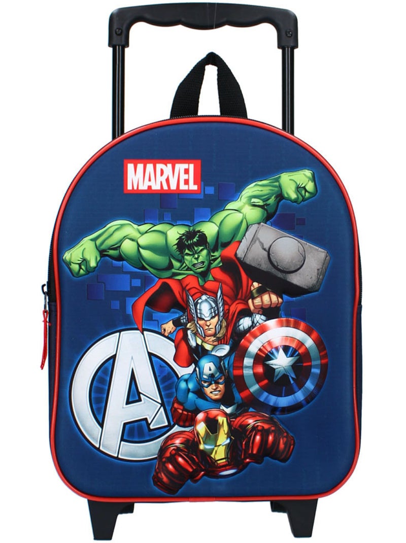 Mochila trolley infantil con ruedas vengadores marvel 32 cm Azul marino - Kiabi