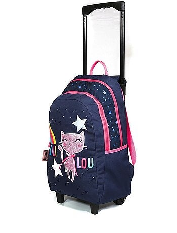 Mochila trolley le chat lililou 45 cm con 2 compartimentos con cremallera