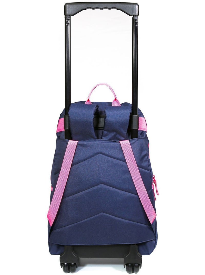Mochila trolley le chat lililou 45 cm con 2 compartimentos con cremallera Azul - Kiabi